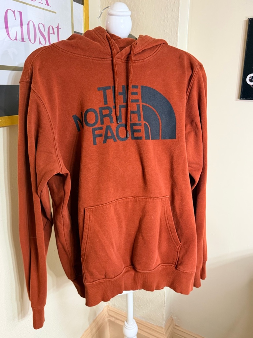 The North Face Men’s Rust Orange Logo Pullover Hoodie